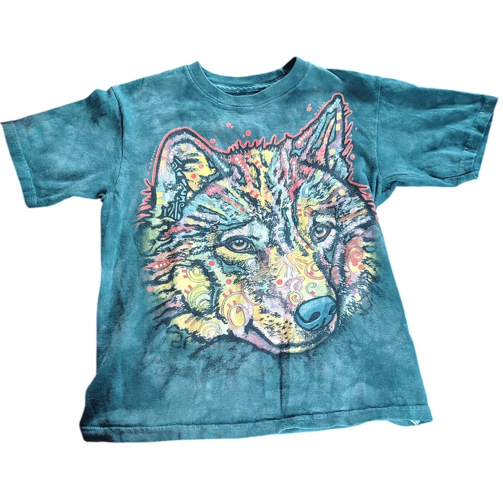 The Mountain wolf Kids large tee tye die